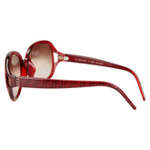 フェンディ ズッカ サングラス レッド プラスチック レディース FENDI 【中古】